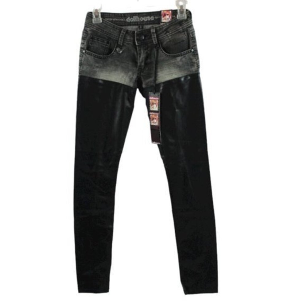 Dollhouse NWT Faux Leather Thigh High Rocker Jeans